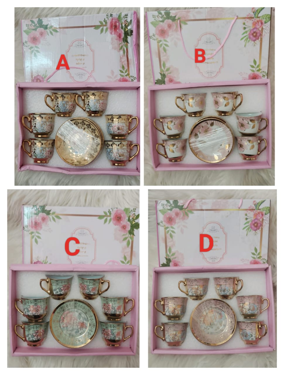 12 Pc European Ceramic Cup Set
