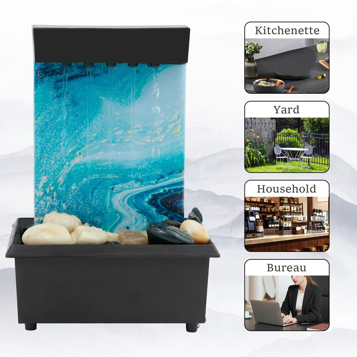 Tabletop water fountain decor