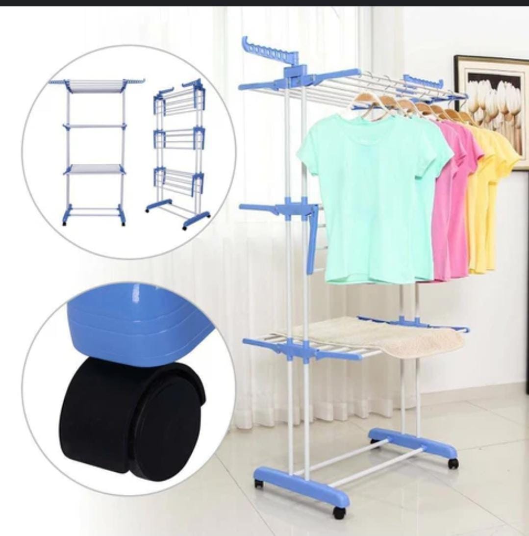 3 layer cloth hanger rack