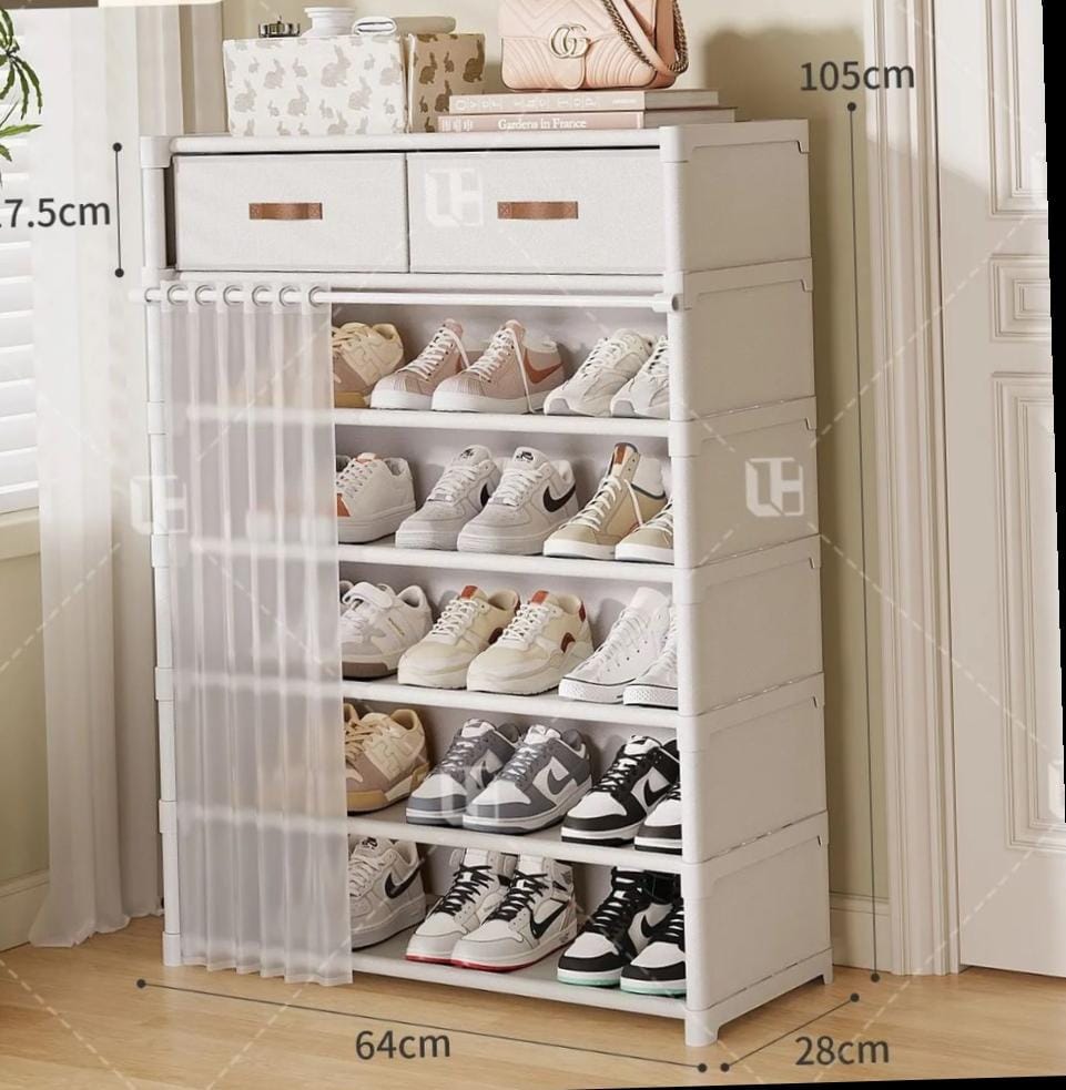 shoe rack with drawers