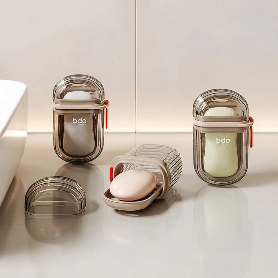 Portable travel soap holder