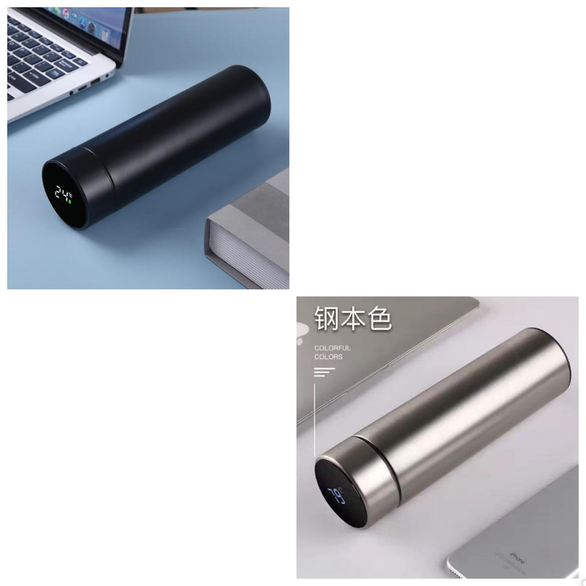 Temperature display vacuum flask