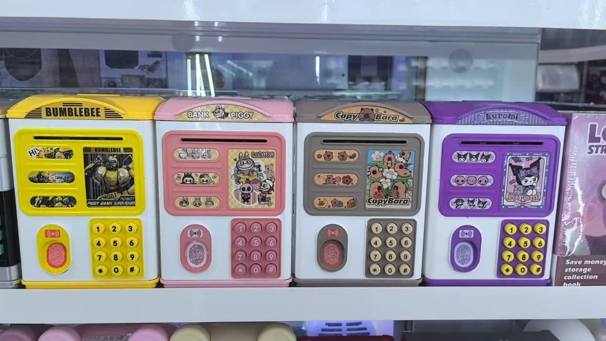 Piggy home bank with music