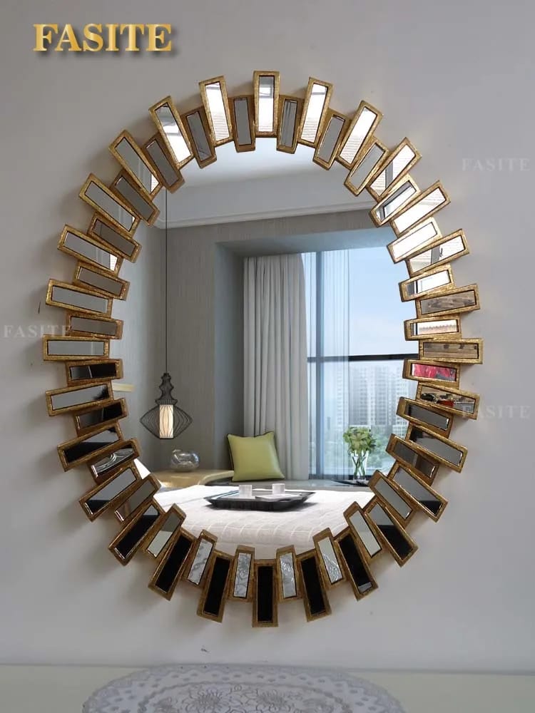 Oval wall decor mirror