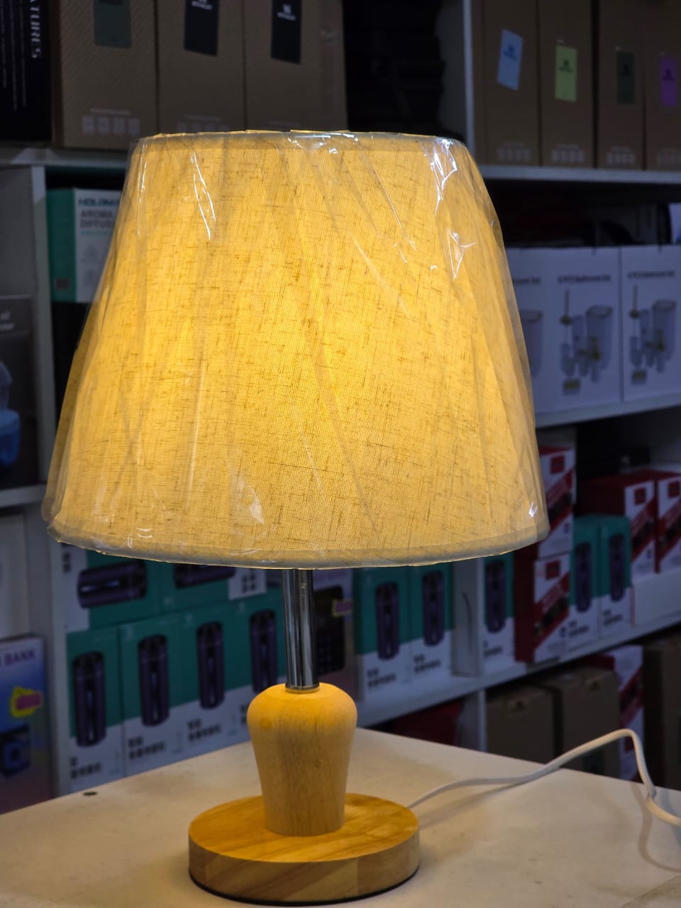 Fabric table lamp