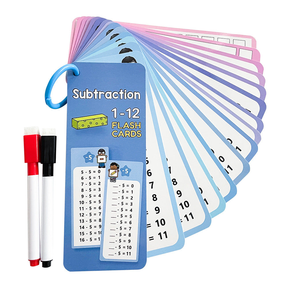 15PCS MATH SUBTRACTION CARDS