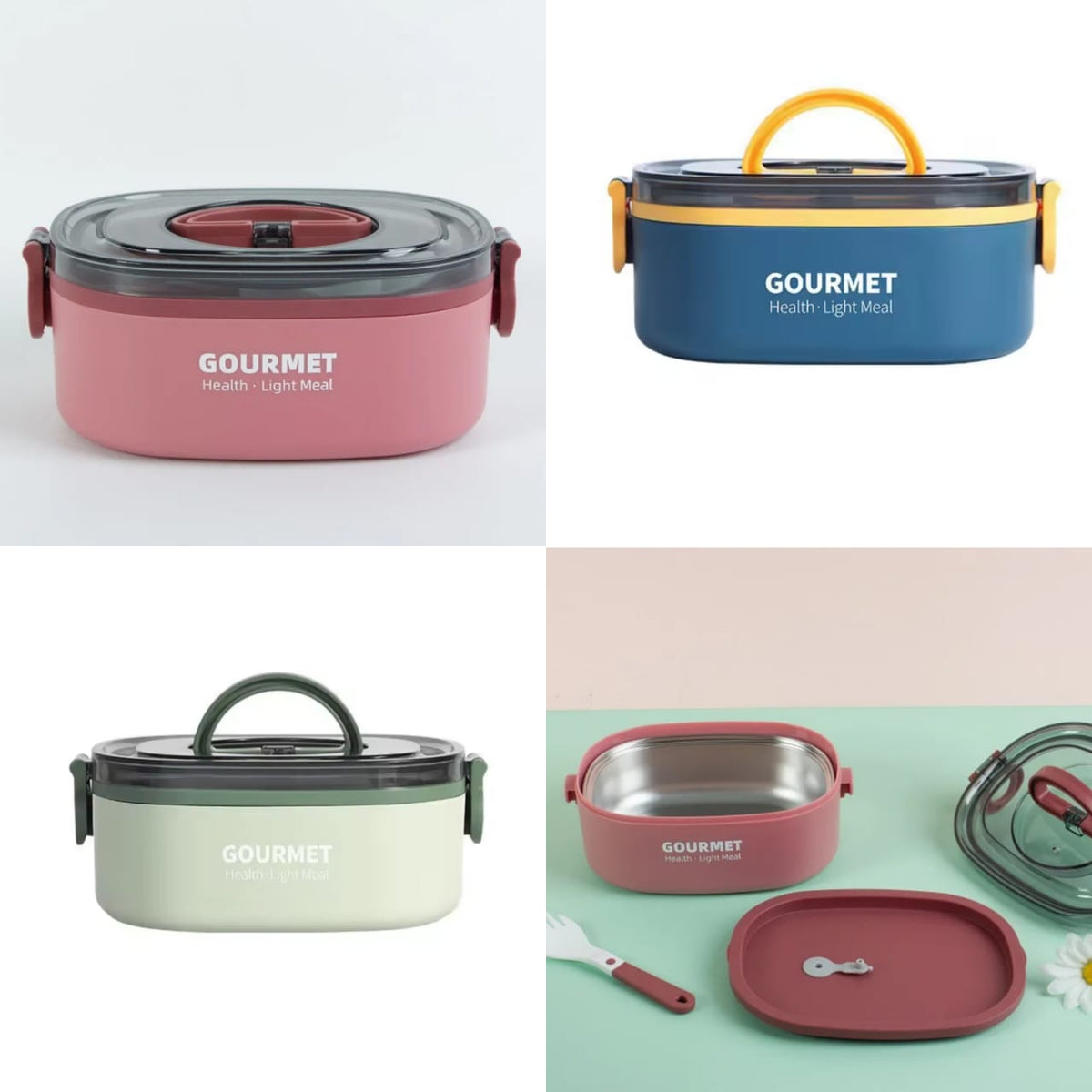 INSULATED LUNCH BOX WITH SPOON