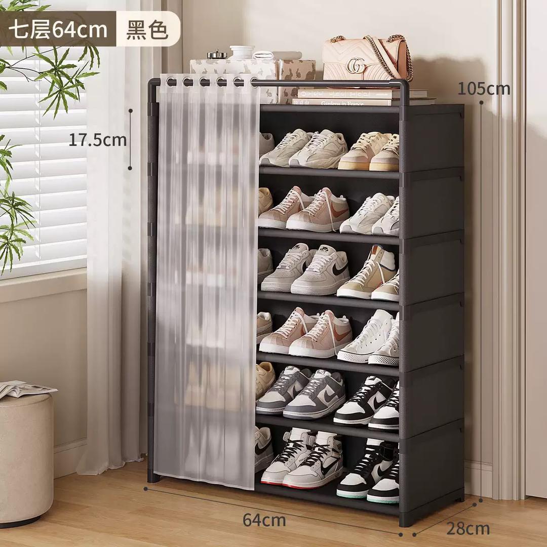 6 layer shoerack with dust cover