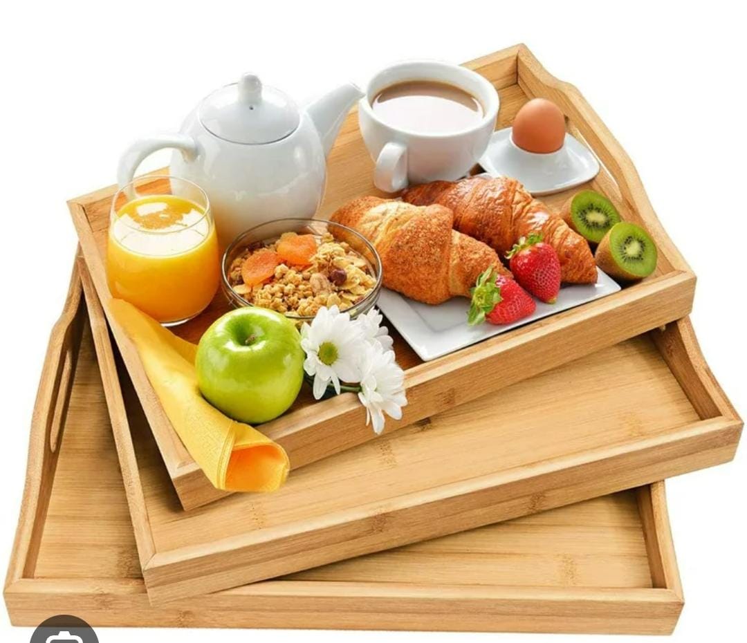 Bamboo tray 3pcs