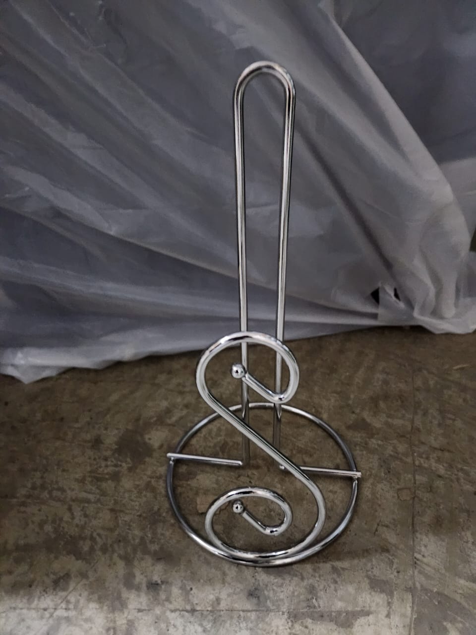 silver towel holder