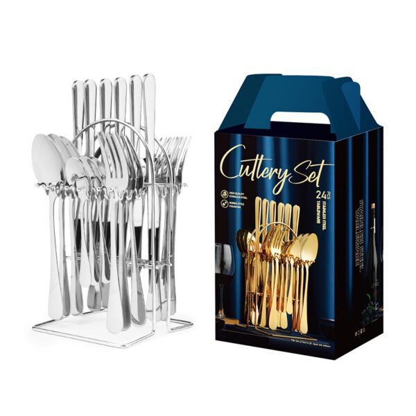 *24PC Cutlery set (SILVER COLOUR*