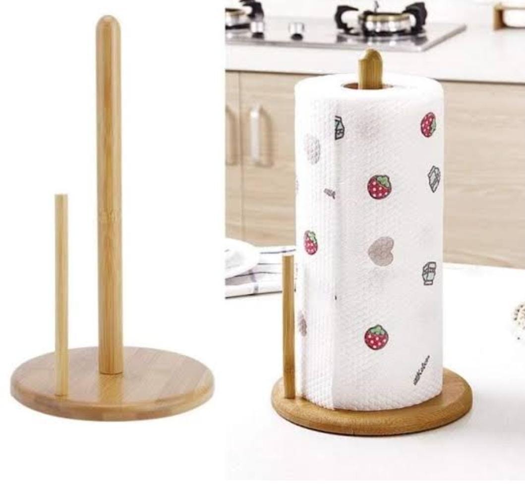 Wooden kitchen tissue holder