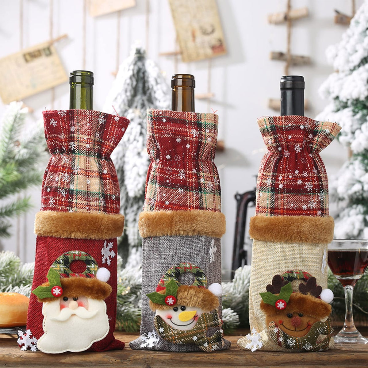 Christmas Wine Bottle Cover