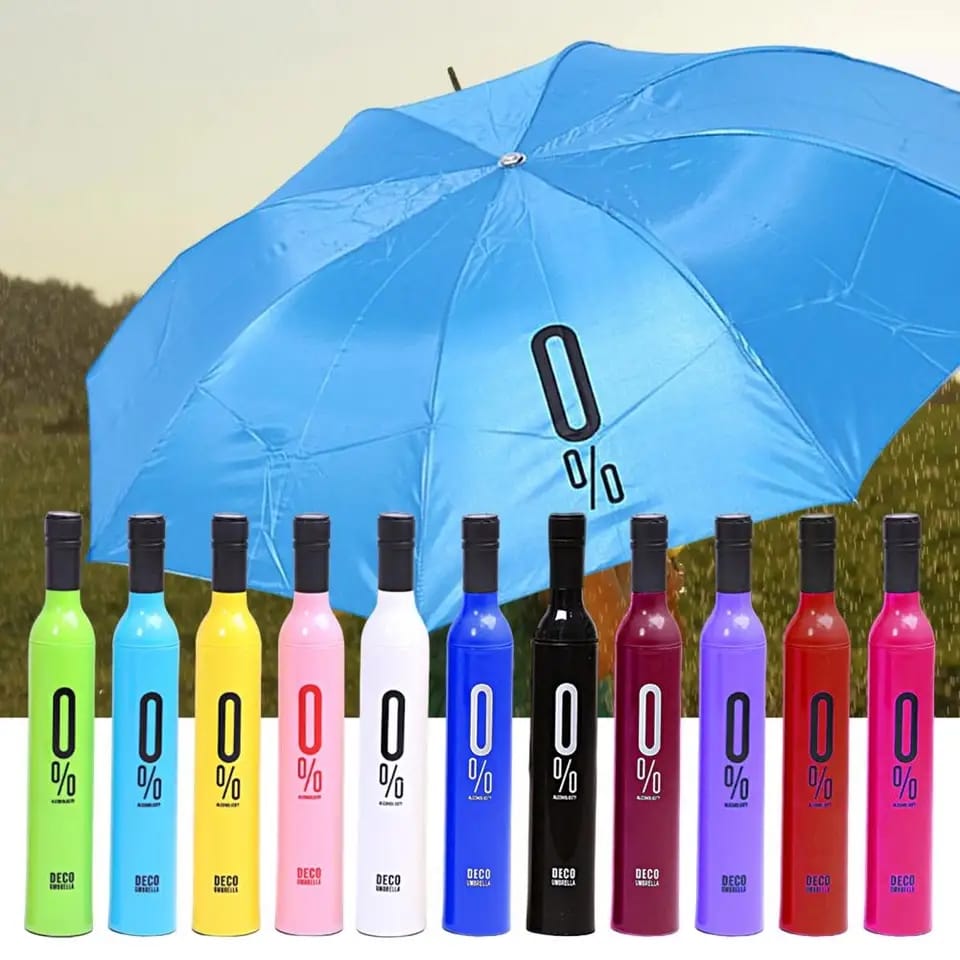 Wine bottle umbrella