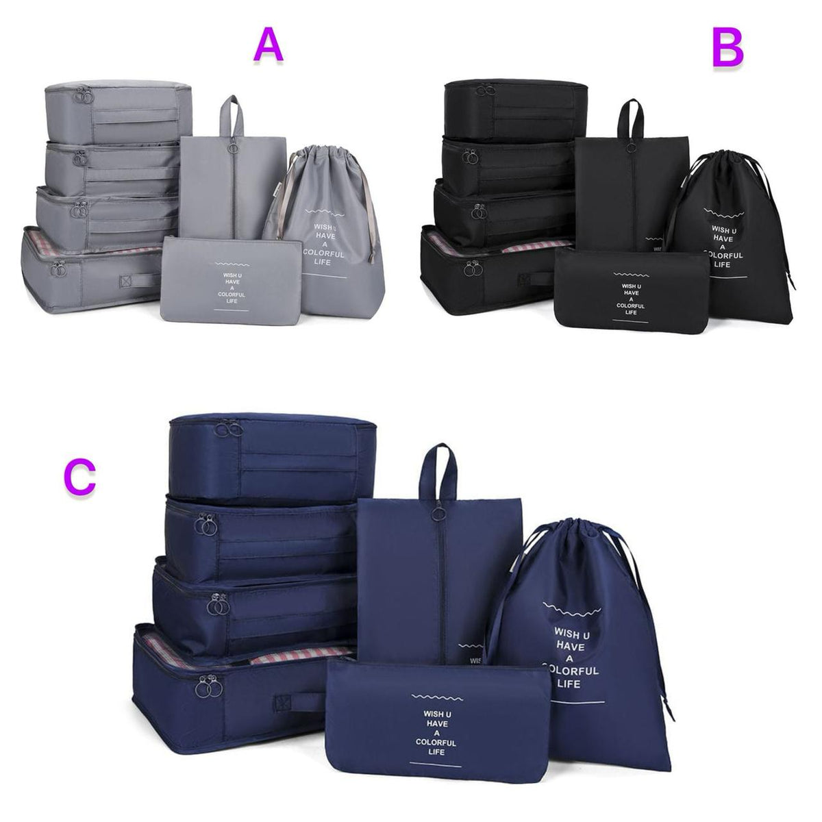 7pcs Luggage Travel Organizers For Suitcase