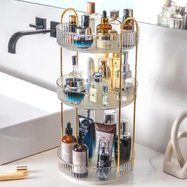 Rotating cosmetic/makeup organiser