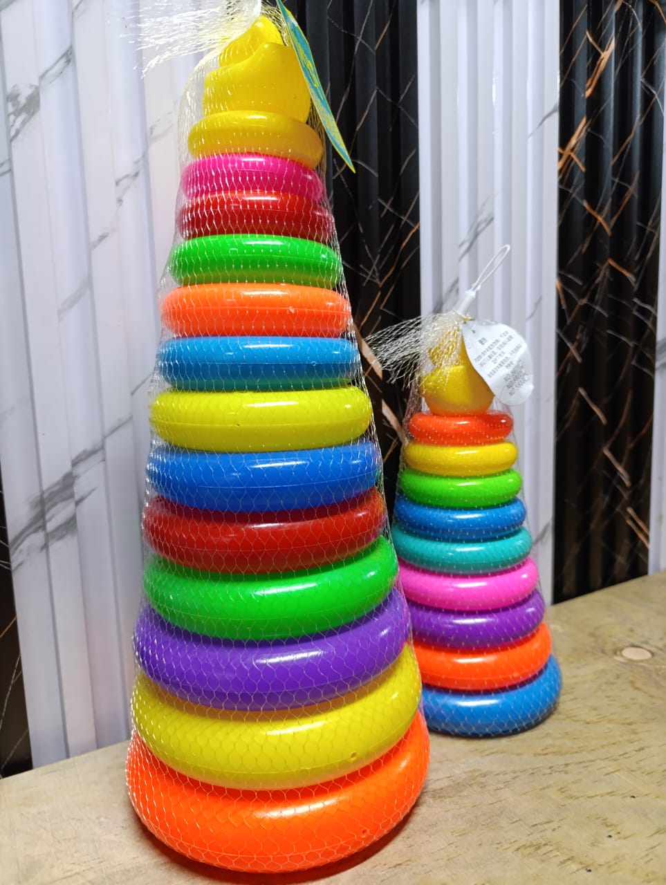 Kids stacking towers