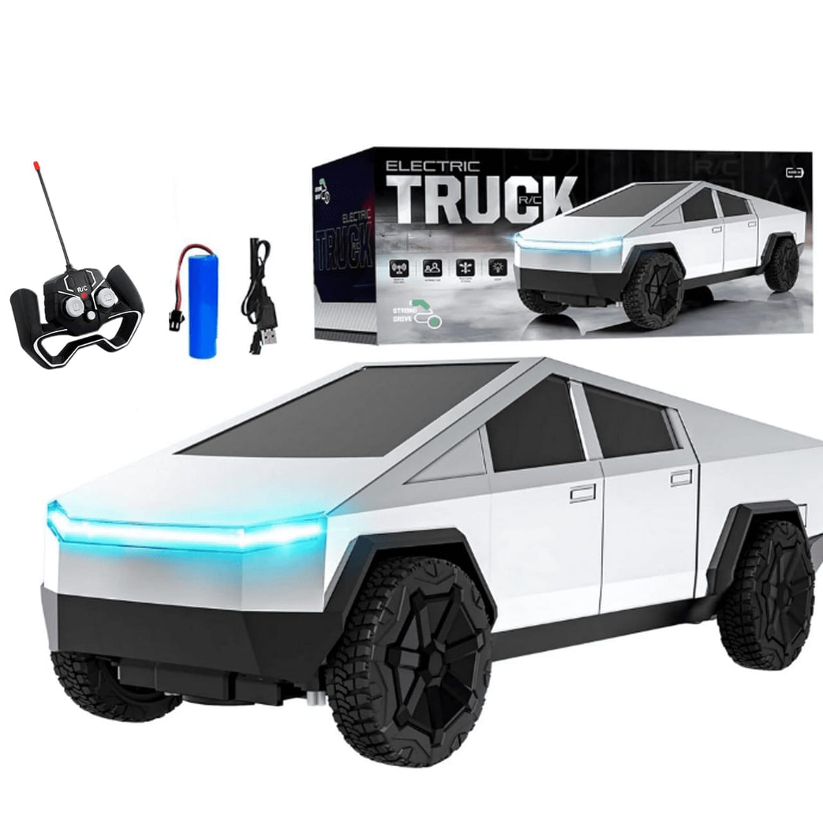 Rechargable & remote controlled cyber truck