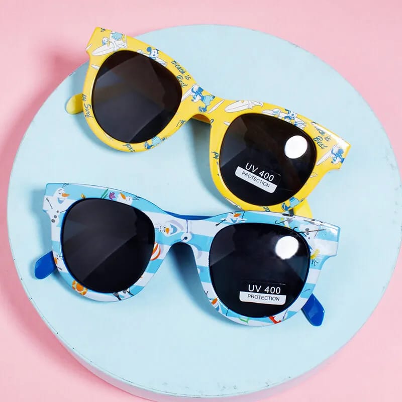 Boys fashion cartoon print frame sunglasses