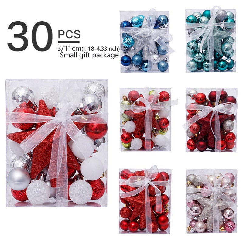 30pcs xmas ball set and star