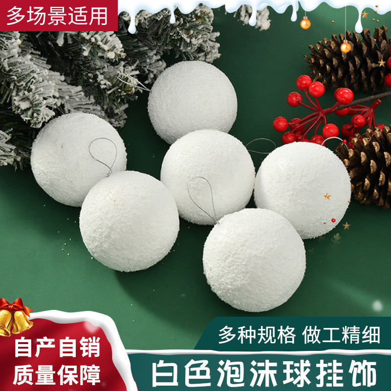 White Christmas balls