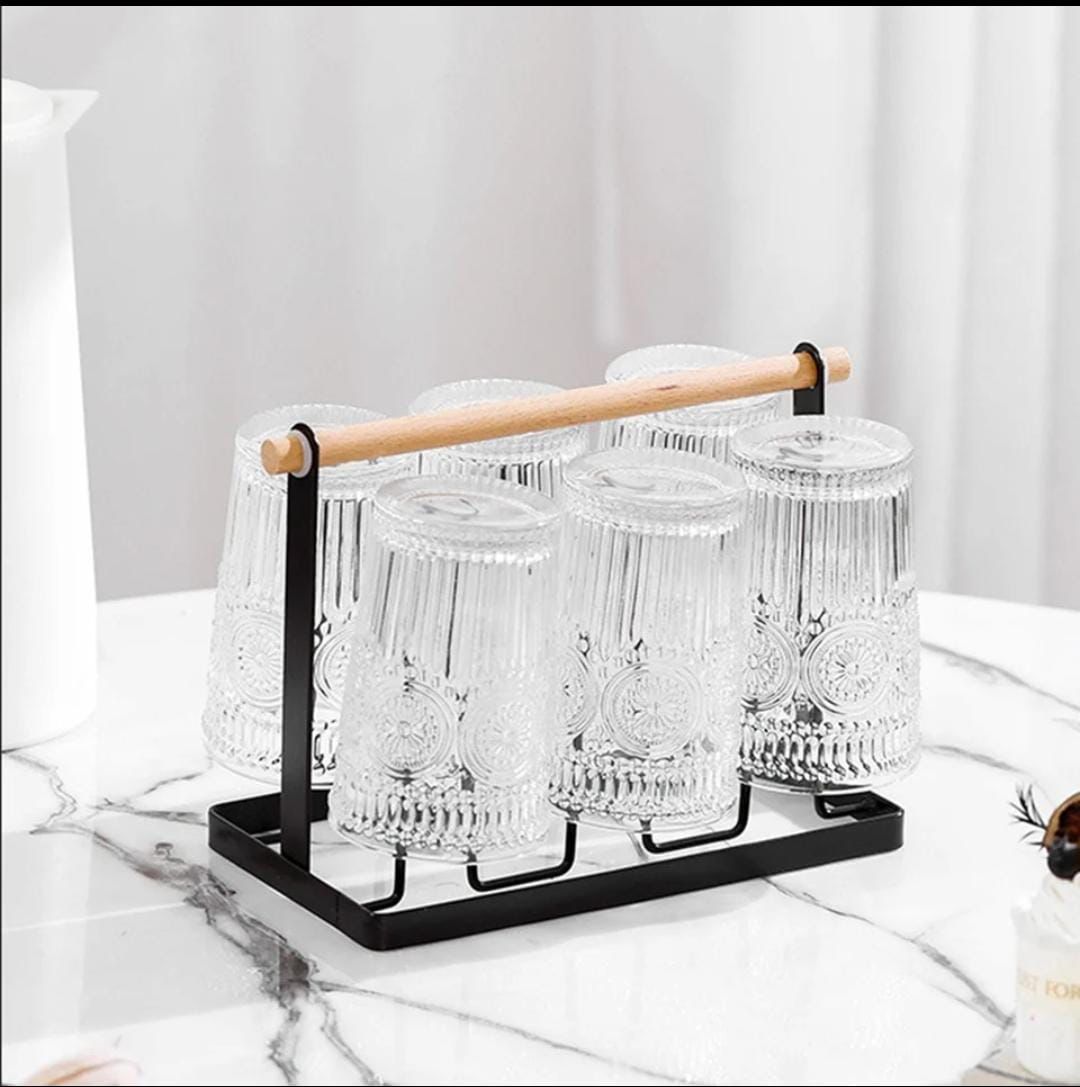 glass holder rack