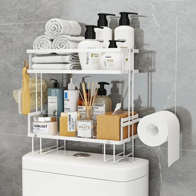 Double layer bathroom organizer