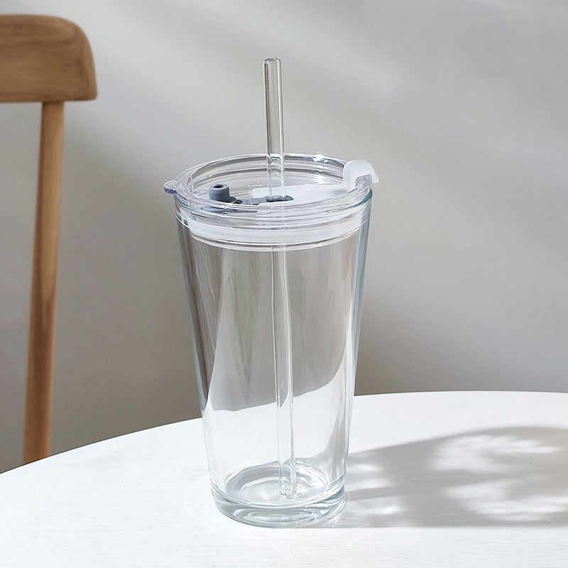 Round Transparent Borosilicate Drinking Glass Cup