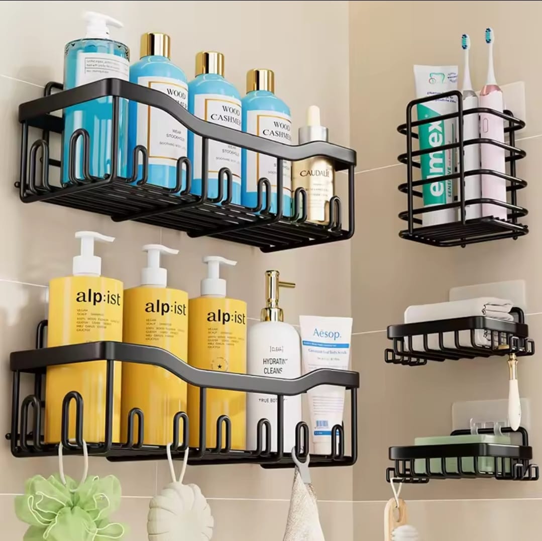 5pcs set Shower caddy shelf/Bathroom organizer