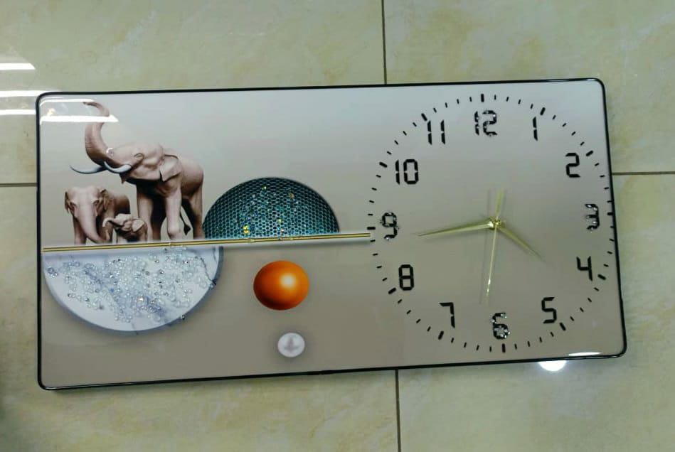 Crystal porcelain decorative painting with clock