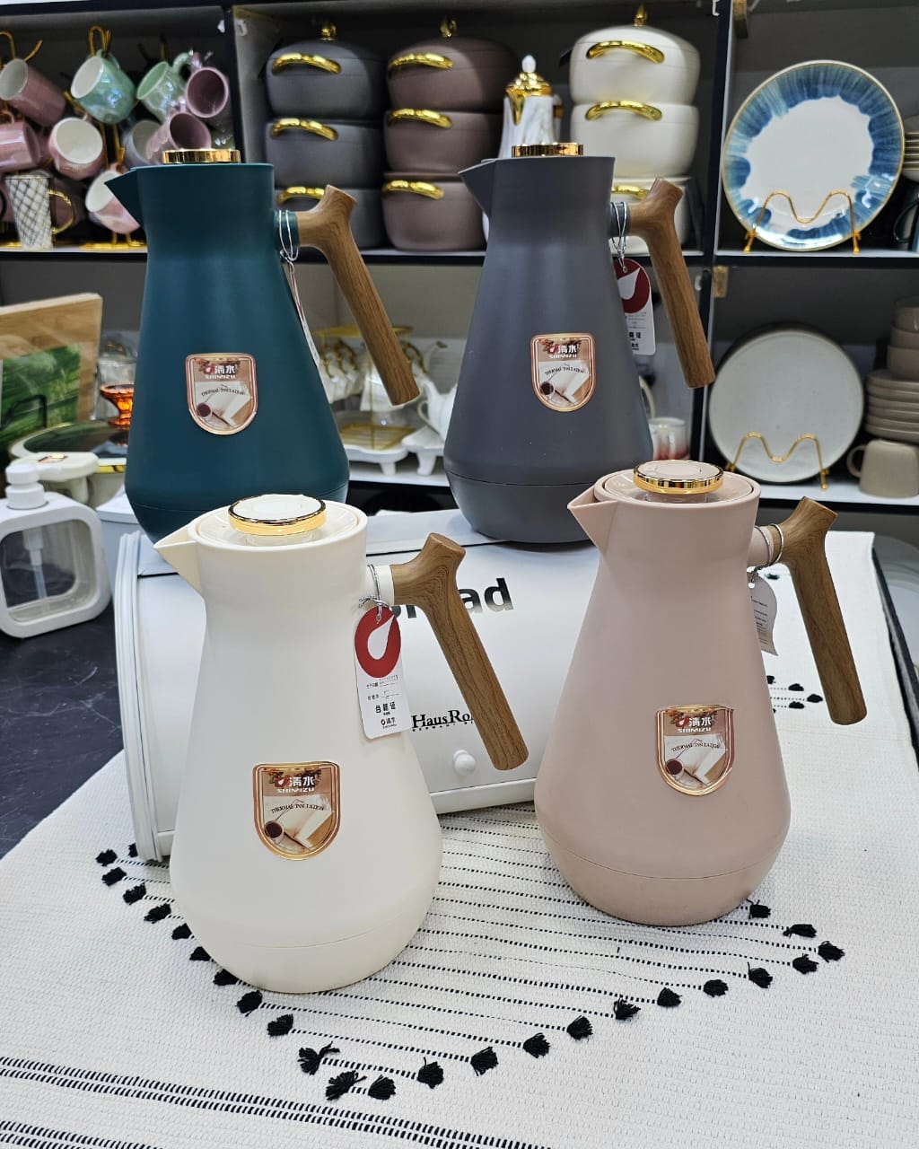 Wooden handle Vacuum flask