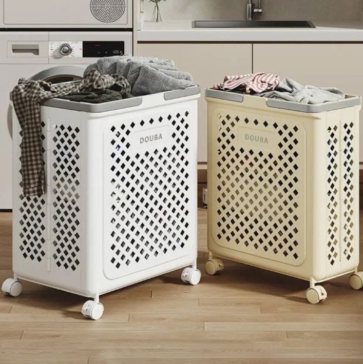 Big Foldable Eco-Friendly Laundry storage basket with wheels