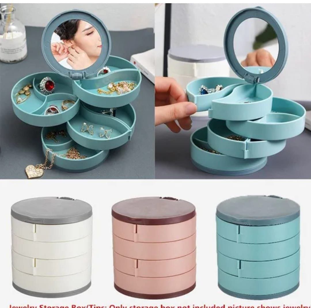 4 layer rotating accessories storage box