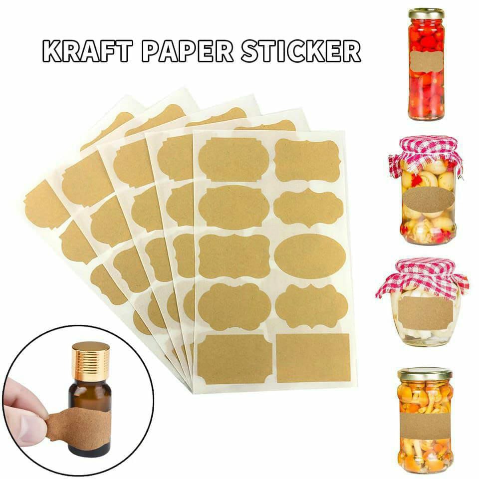 Mudder fancy shape kraft paper labels