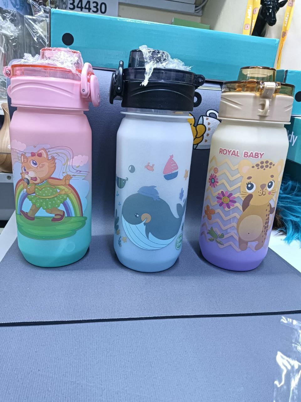 Kids sippy cartoon water bottle