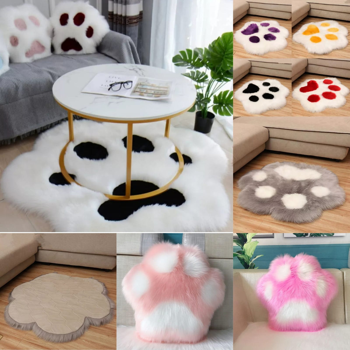 Cat Paw Pattern Carpet
