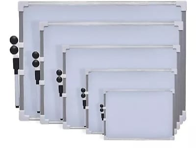 Two sided white boards