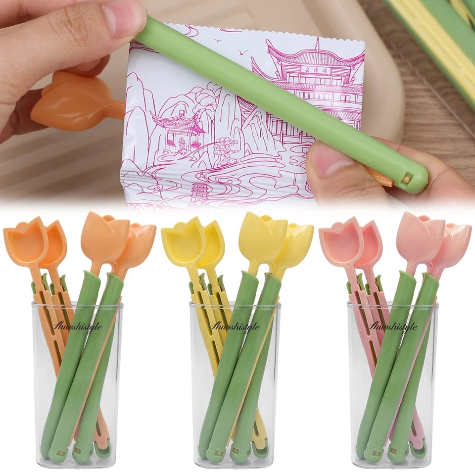 Magnetic Tulip Fridge Food Storage Clips