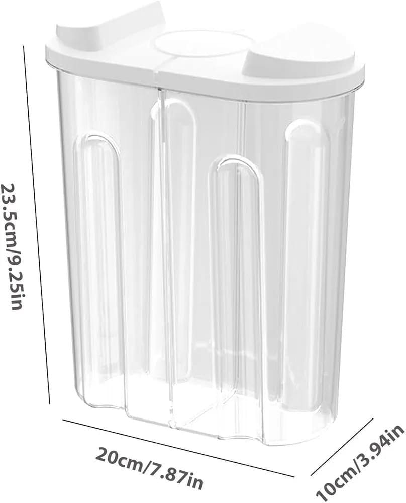 Cereal Storage Container with Airtight Lids and 2 Compartment