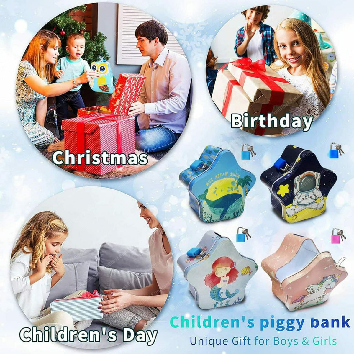 Star cartoon shaped piggy bank box