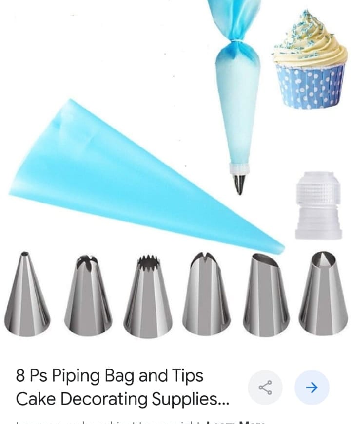 piping bag with metalic nozzles