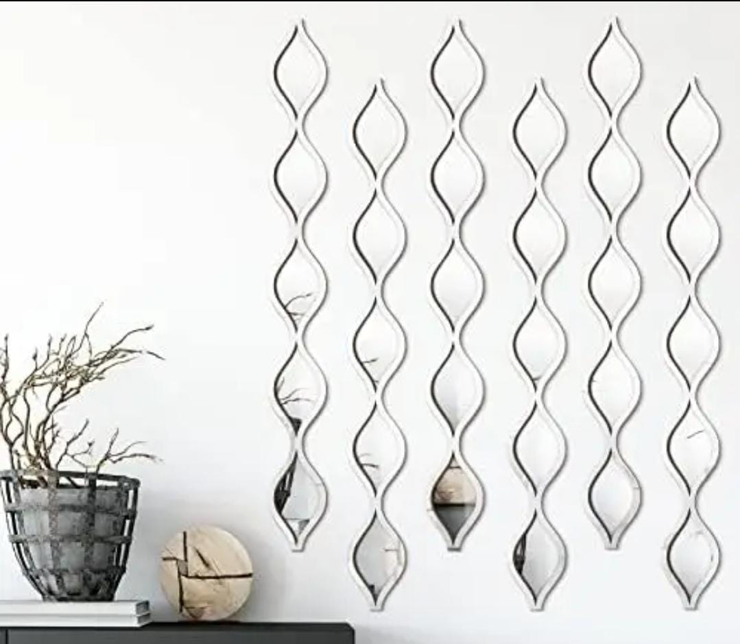 3 in 1 wavy decor mirrors.