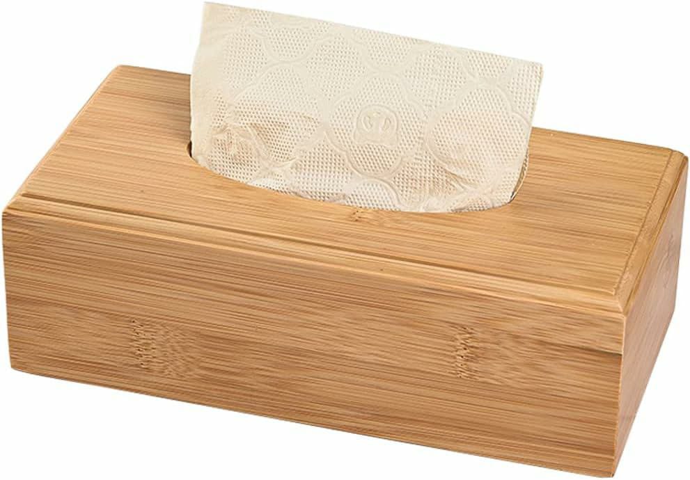 Bamboo Tissue Box Holder