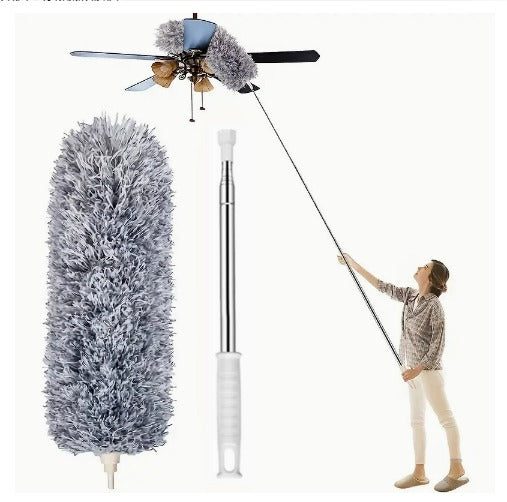 retractable duster with bendable