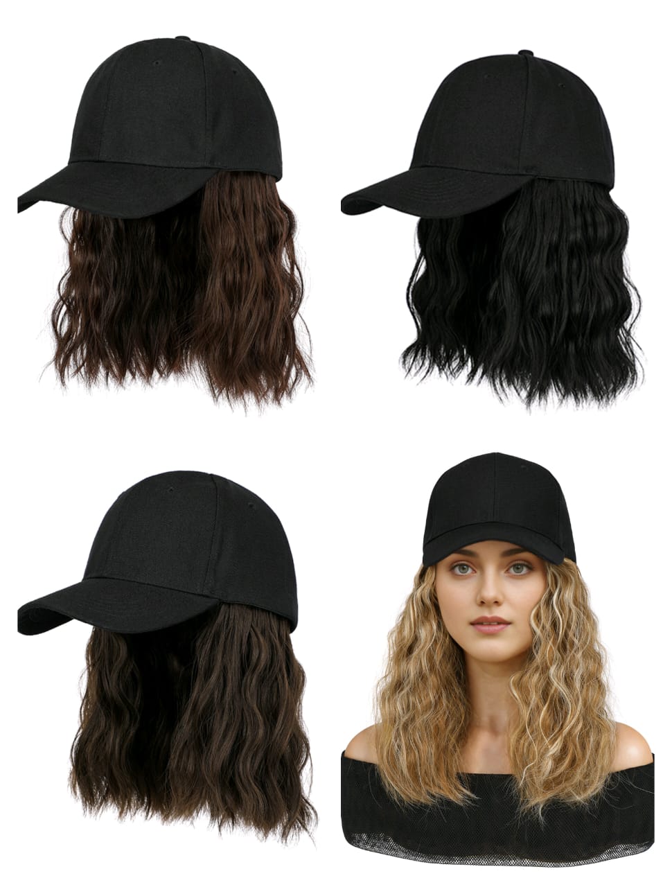 Hat Wig for Women