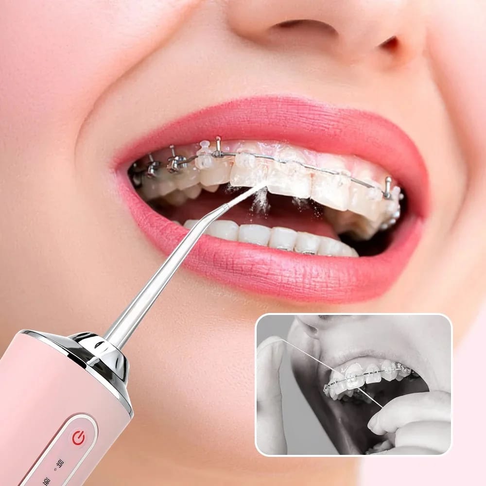 4 nozzles Oral Irrigator Portable Dental Water Flosser USB Rechargeable Water Jet Floss Tooth Pick