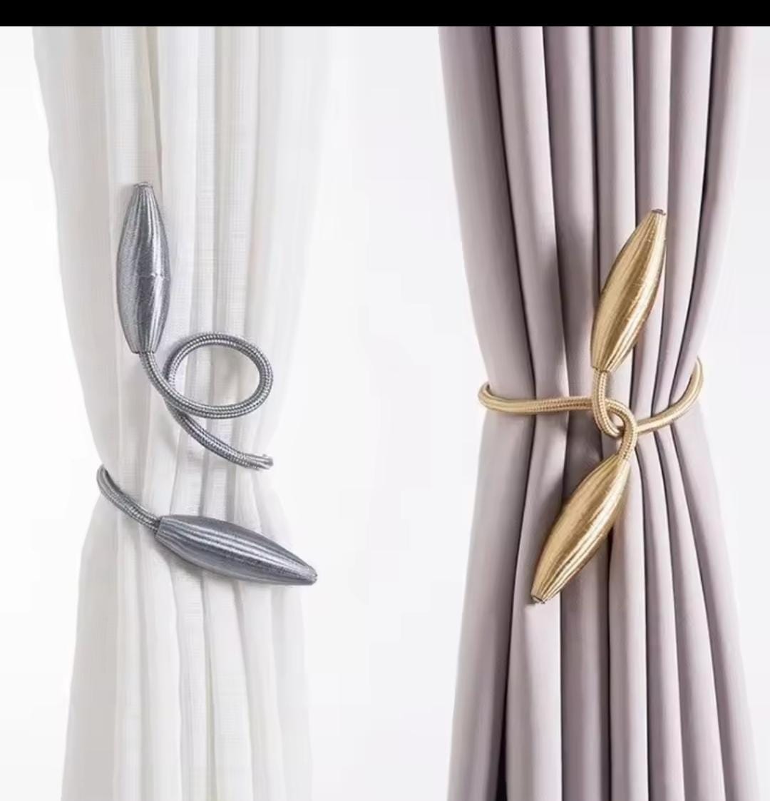 Arbitrary shape strong Curtain tiebacks