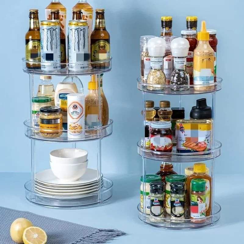 3 layer 360 Rotation Cabinet Turntable Organizer
