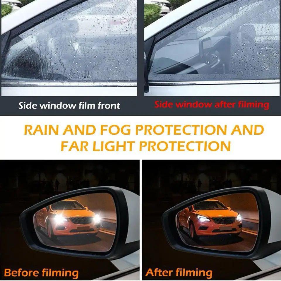 2 pcs Car Window Anti Fog Rainproof Window Protective Film