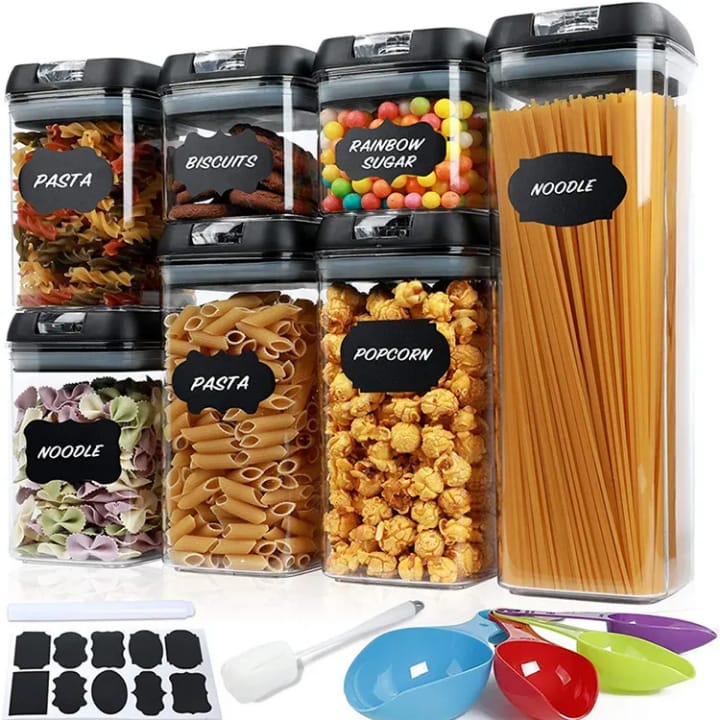 Acrylic 7pcs set food containers